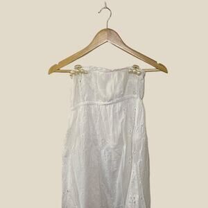 Eyelet strapless dress